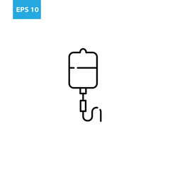 IV bag outline icon Vector illustration