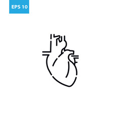 Heart outline icon Vector illustration