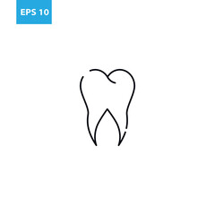 Tooth line icon Vector illustration