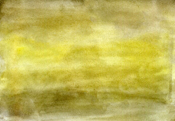 Green-yellow hand-drawn watercolor background Hight quality