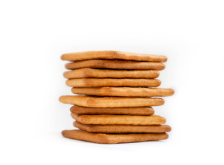 Salty cookies isolated on white background