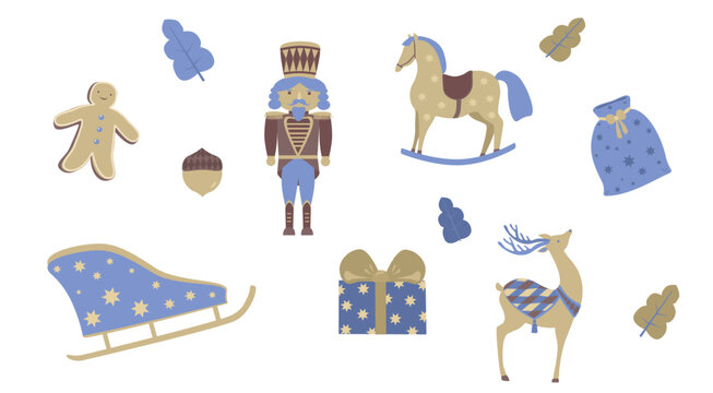 Christmas elements, set vector