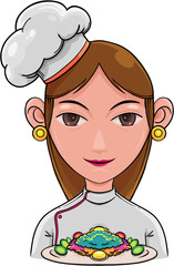 female pastry chef