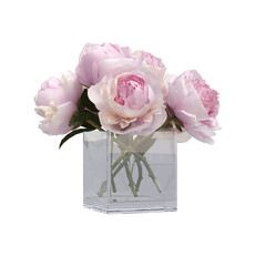 vase with Flowers, isolate on a transparent background, 3D illustration, cg render