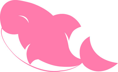 pink shark. cartoon logo. vector illustration. isolate - 546107044