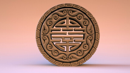 3D Illustration of an object-artefact-art piece from the era of the ancient Chinese civilization. Modelers, Designers, Artists and Artisans must watch the mesh to easily make a version of their own.