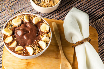 Acai cup. Brazilian famous fruit from Amazon