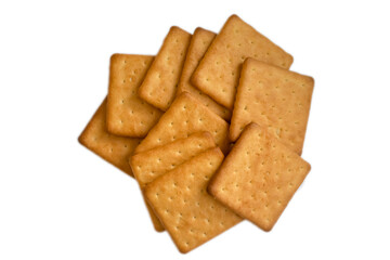 Salty cookies isolated on white background