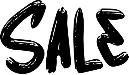 Sale text lettering 