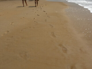 footprints on the beach