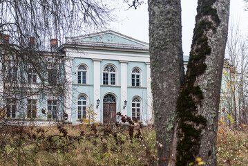 Nogale manor in autumn day, Latvia.