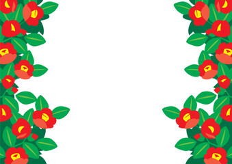 椿の花のフレーム