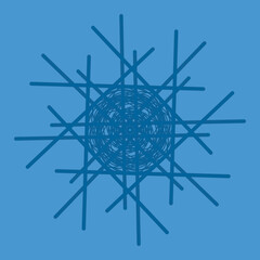 Seamless Christmas,New Year pattern doodle with hand random drawn snowflakes.Wrapping paper for presents,funny textile fabric print,design,decor,food wrap,backgrounds.Raster copy in blue, azure colors