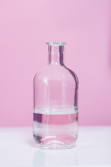Glass bottle with water