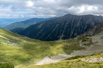 Summer view of Pirin Mountain near Vihren Peak, Bulgaria