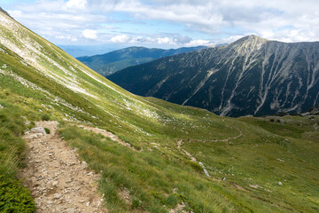 Summer view of Pirin Mountain near Vihren Peak, Bulgaria