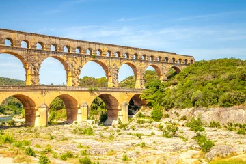 Photo sur Plexiglas Pont du Gard Pont Du Gard, römisches Aquädukt, Vers Pont Du Gard, Frankreich 