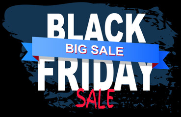 Fototapeta na wymiar Black friday promotional emblem. Sale and discounts in store, high quality product. Advertising logo for clothing store. Attracting buyers and design element for advertisement, sale poster, banner