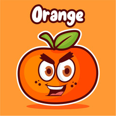 Cute Orange Character Vector