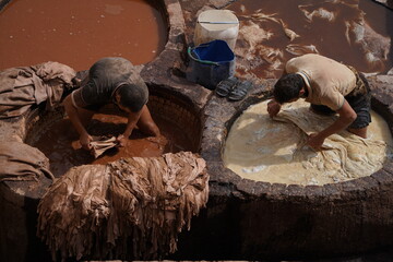 chouara tannery in fes morocco
