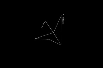 Aquila constellation, Cluster of stars, Eagle constellation © allexxandarx