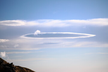 Fototapeta na wymiar oval mysterious cloud