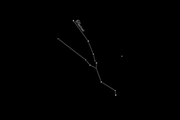 Taurus constellation, Cluster of stars, Bull constellation © allexxandarx