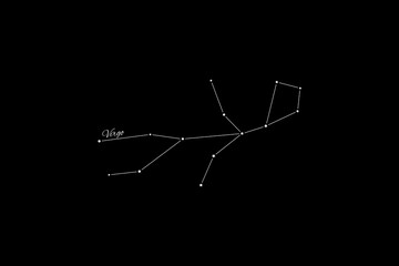 Virgo constellation, Cluster of stars, Virgin constellation