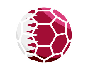 Fototapeta premium Soccer ball with flag. Transparent background.