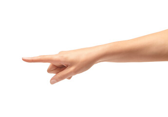 Woman's Hand Points a Fnger.