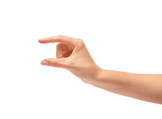 Female Hand Measuring Invisible Items.