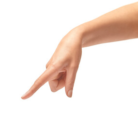 Female Hand Pointing Down.