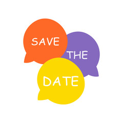 SAve the date. New bubble with three circles