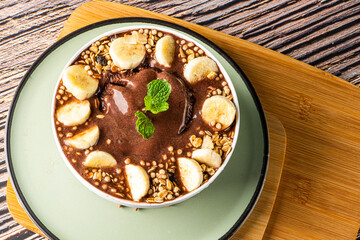 Acai cup. Brazilian famous fruit from Amazon