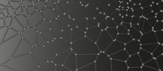 Neural network concept. Connected cells with links. High technology process. Abstract background