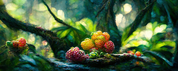Enchanted tropical rain forest