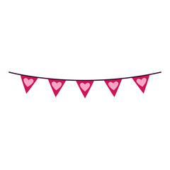 Obraz premium Valentines Fiesta Flag Illustration Of A Ribbon