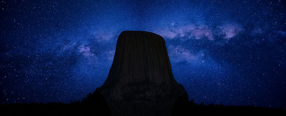 Devils Tower And Night Sky