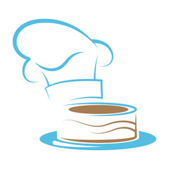 Cake icon logo design
