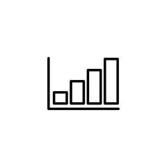 Growing graph Icon vector illustration. Chart sign and symbol. diagram icon