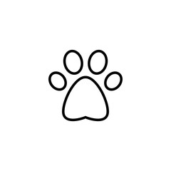 Paw icon vector illustration. paw print sign and symbol. dog or cat paw