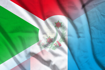 Burundi and Guatemala political flag international contract GTM BDI