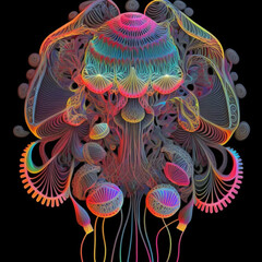A Colorful jellyfish Illustration