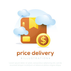 Price delivery package illustration