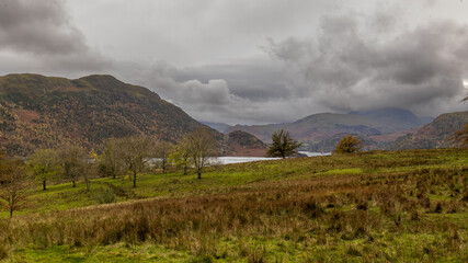 landscape in the mountains with clouds