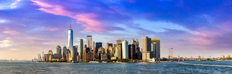 Manhattan cityscape in New York - obrazy, fototapety, plakaty
