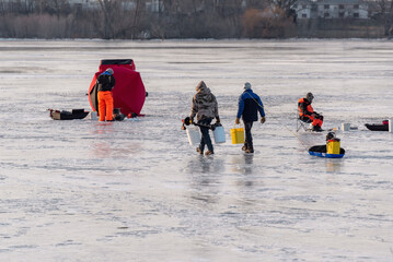Ice Fishing In Wisconsin In January