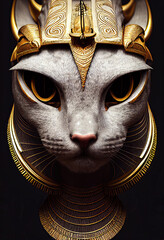 Cat King. Cat Queen. Ancient Egypt Cat Pharaoh. Magician Priestess. Character Design. Concept Art Characters. Book Illustration. Video Game Characters. Serious Digital Painting. CG Artwork Background
