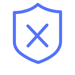 Obraz premium Decline Protect Protection Security Shield Unsecure Icon