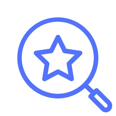 Favorite Find Glass Magnifier Rate Search Star Icon